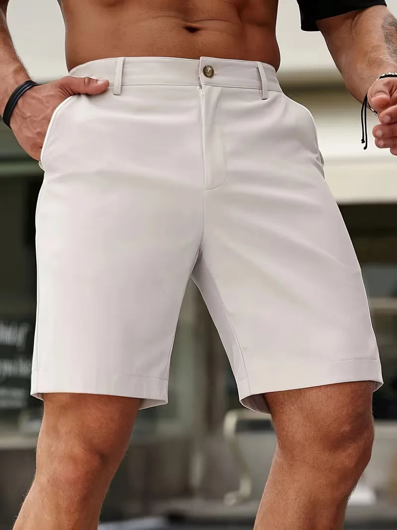 Shorts met knoop en zakken