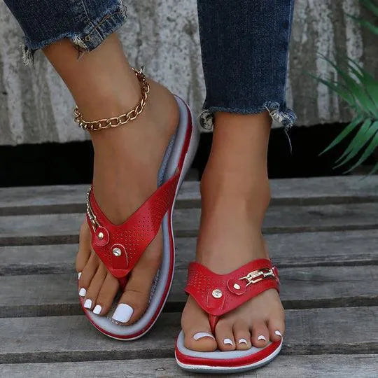 Orthopedische Slippers - Trendy - Katoen, Comfortabele Sleehakken - Perfect voor Zomeruitstapjes