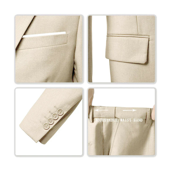 3-delige Set Voor Heren | Business Blazer | Vest | Broek