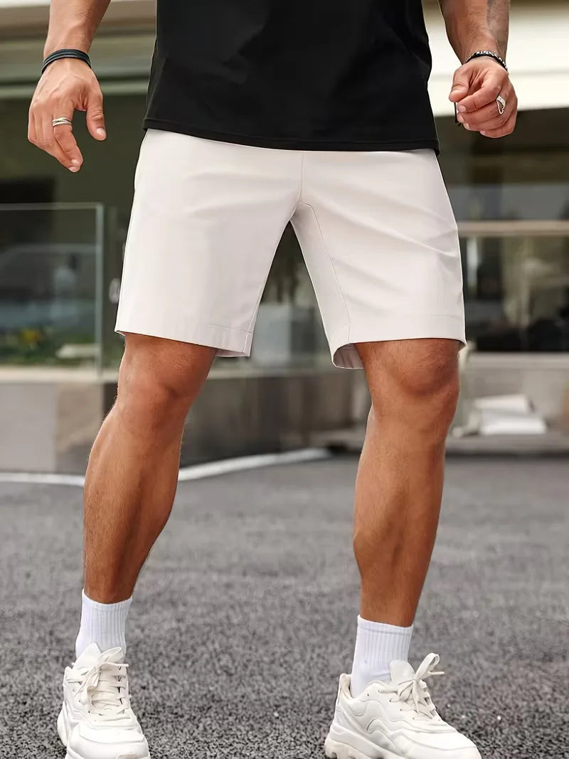 Shorts met knoop en zakken