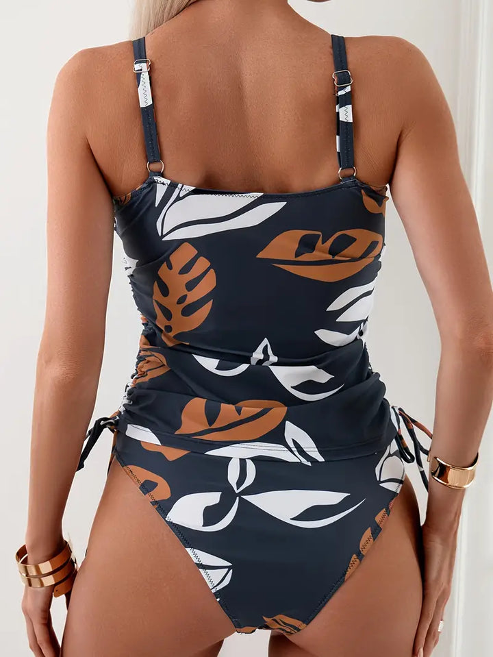 Mery | Tropisch Tankini Set met Hoge Taille Slip Dames