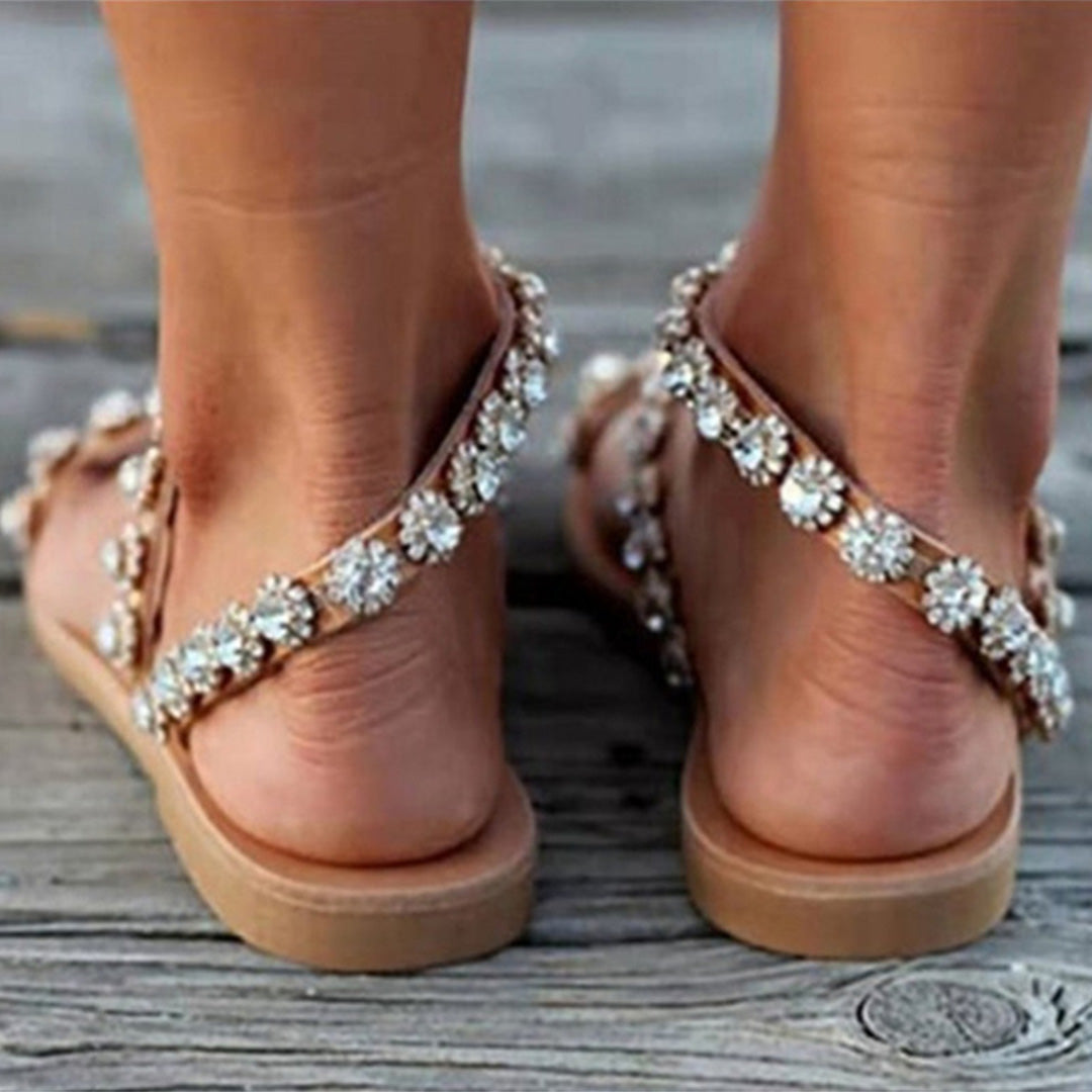Dorien | Bohemian Sandalen met Kralen en Kant