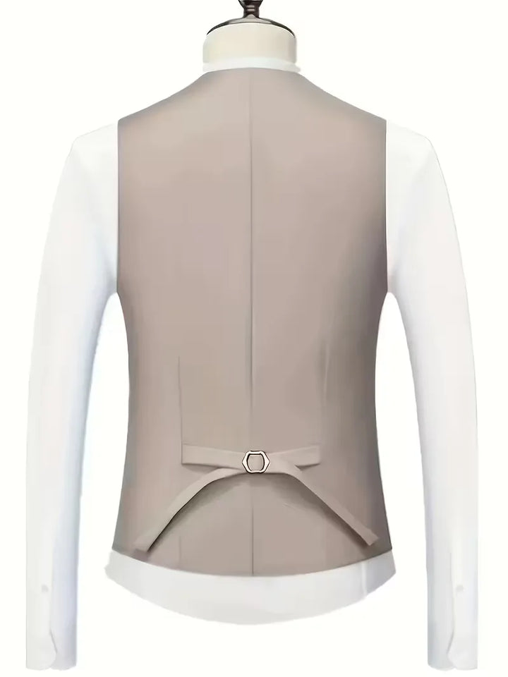 Driedelig heren pak met slim fit en glanzende afwerking