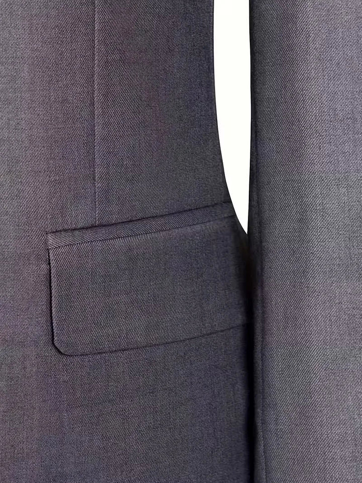 Driedelig heren pak met slim fit en glanzende afwerking