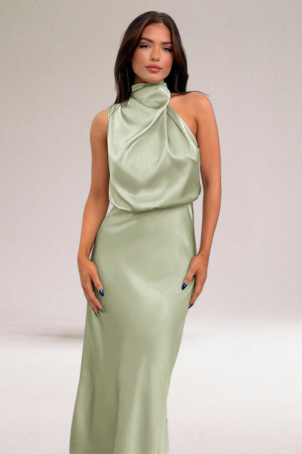 Maxi Zomerjurk Dames | Watervalhals & Vloeiende Elegantie