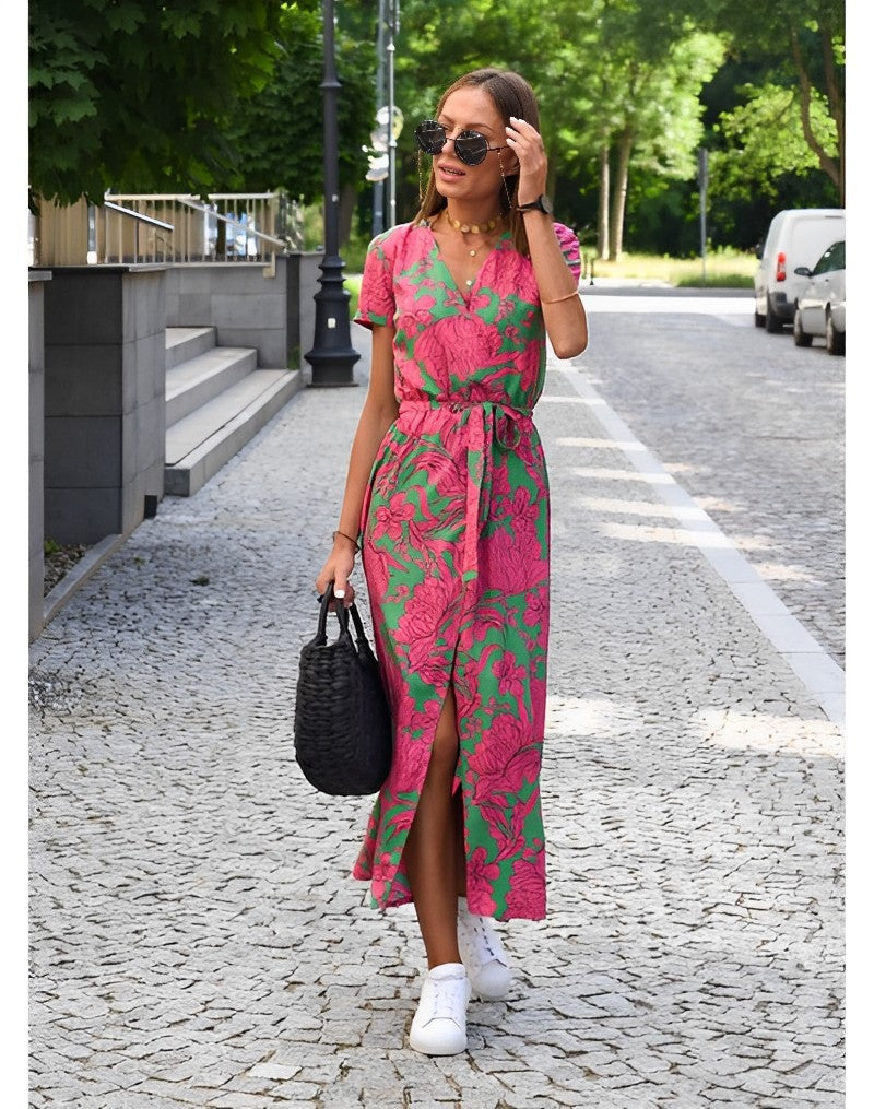 Midi Jurk Dames | Bloemenprint & Wikkelstijl voor een Vrouwelijke Zomerlook