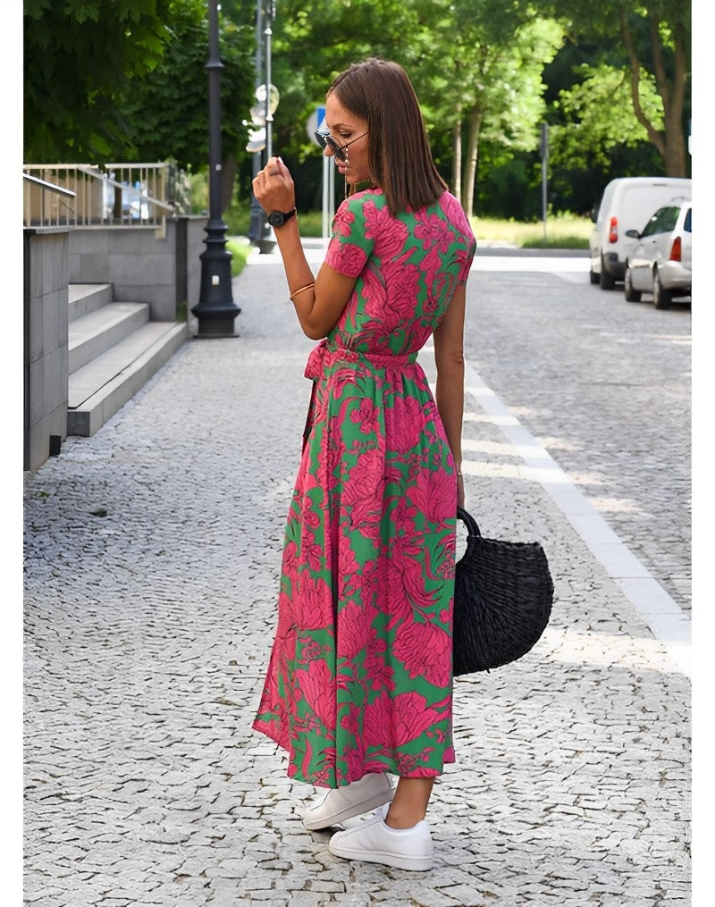 Midi Jurk Dames | Bloemenprint & Wikkelstijl voor een Vrouwelijke Zomerlook