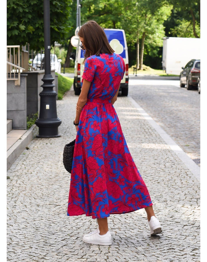 Midi Jurk Dames | Bloemenprint & Wikkelstijl voor een Vrouwelijke Zomerlook