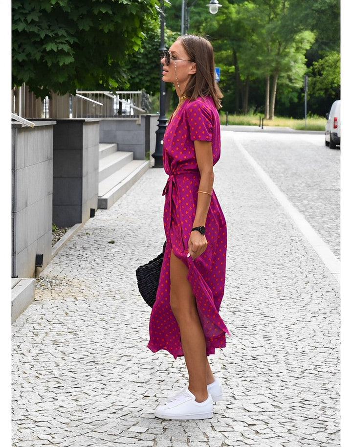 Midi Jurk Dames | Bloemenprint & Wikkelstijl voor een Vrouwelijke Zomerlook