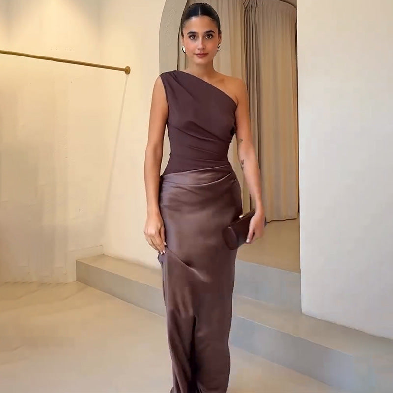 Beatrice | Women Wedding Guest Dress One-Shoulder Evening Dress