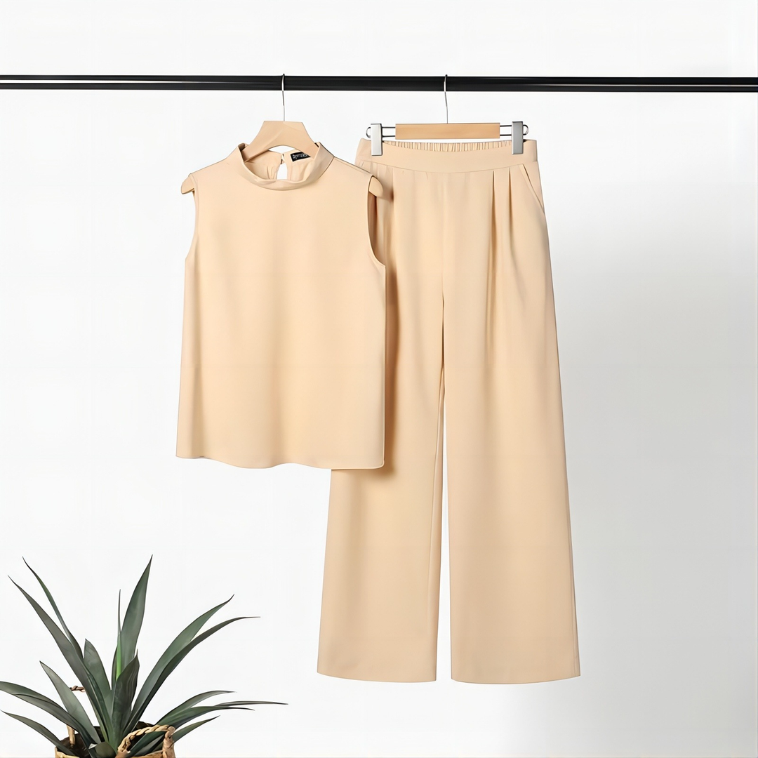 Melva | Silken Dames Mouwloze Jumpsuit