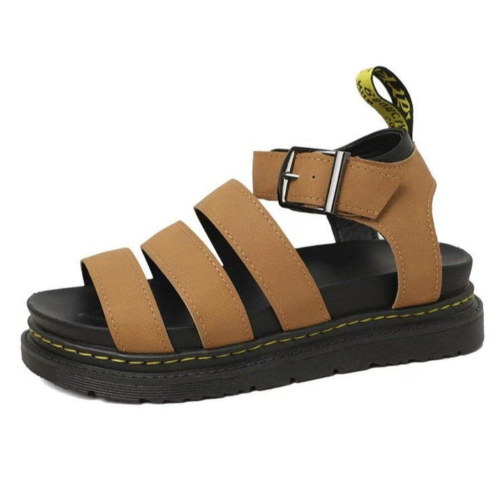 Stoere Dames Sandalen Met Platformzool En Gespsluiting