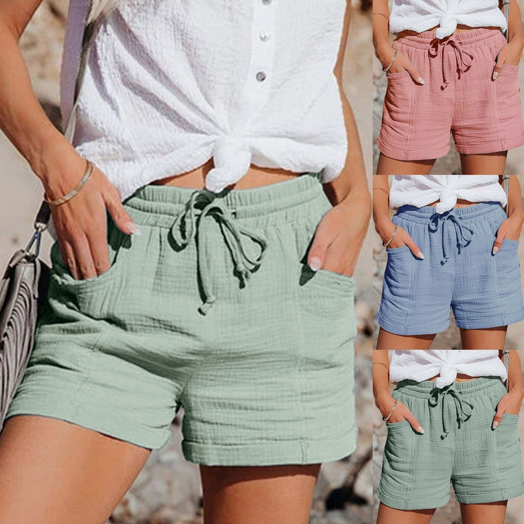 Eveline | Linnen dames shorts