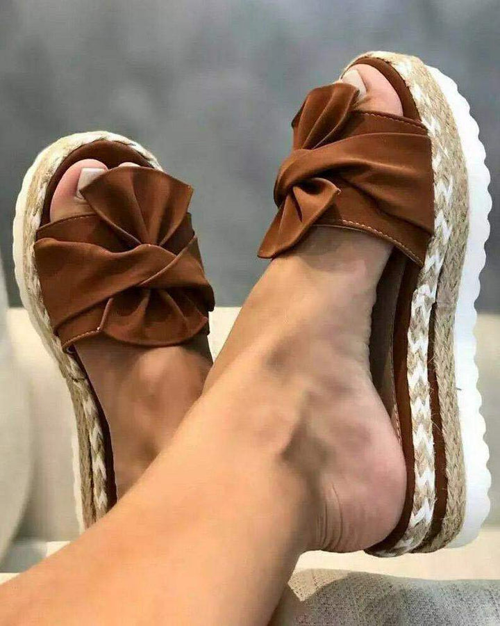 Sandalen - Charmant - Grote Strik - Perfect voor Zomerse Dagen