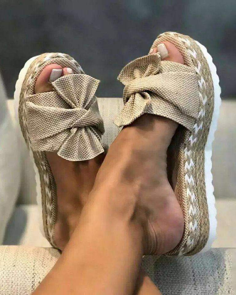 Sandalen - Charmant - Grote Strik - Perfect voor Zomerse Dagen