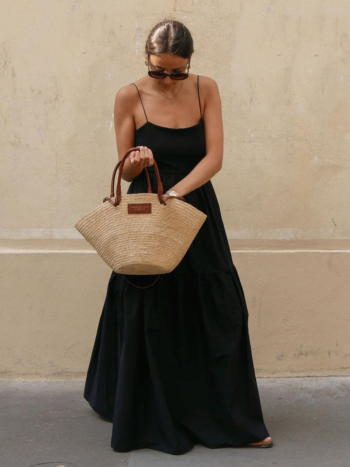 Maxi Jurk Dames Backless Spaghetti Bandjes Lange Mouwen Zomer