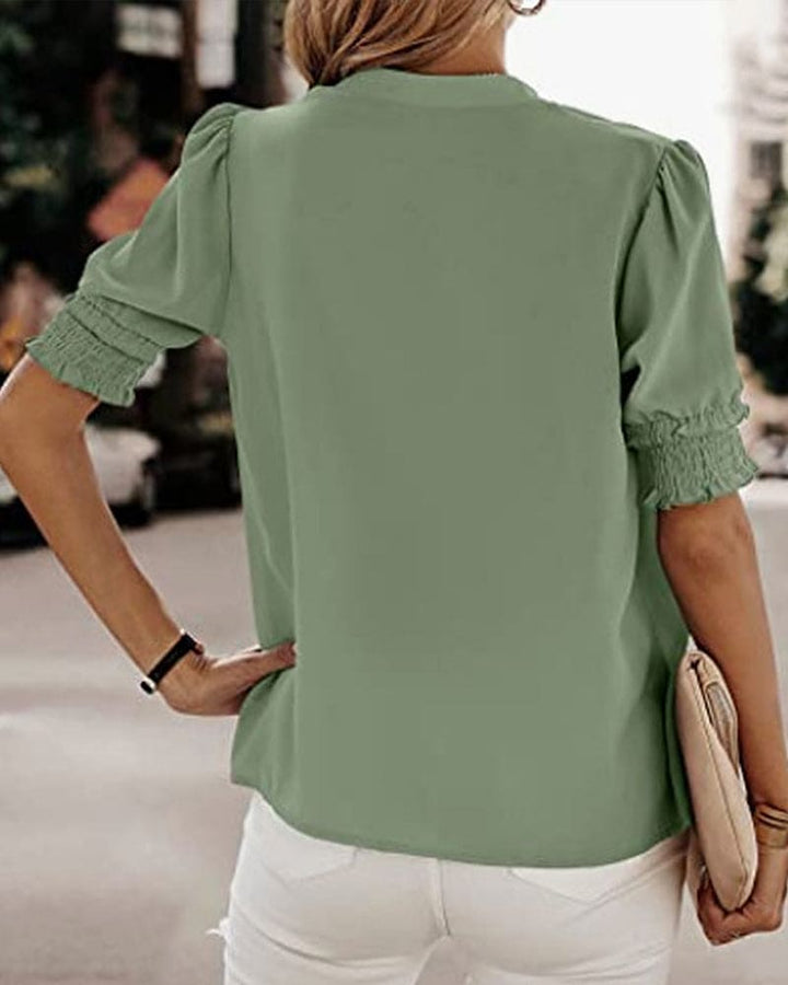 Sofie | Blouse met korte mouw en V-hals
