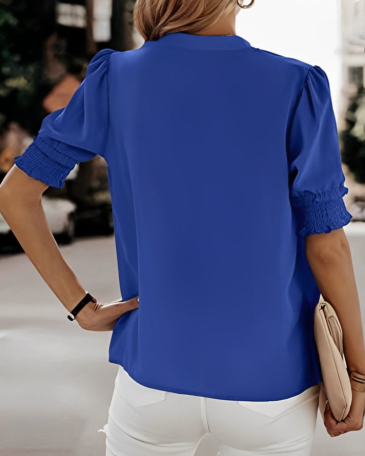Sofie | Blouse met korte mouw en V-hals