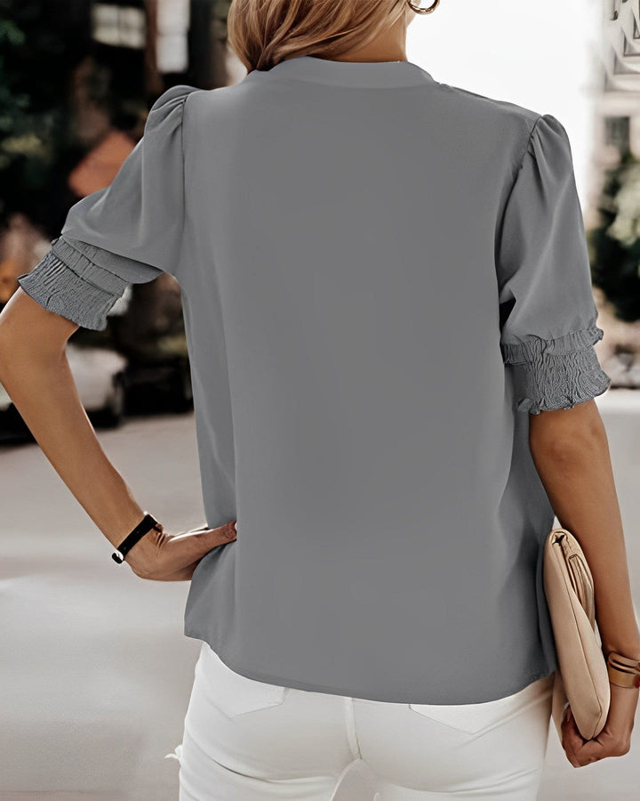 Sofie | Blouse met korte mouw en V-hals